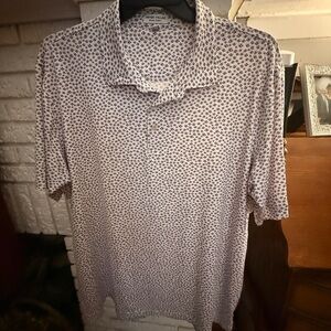 Peter Millar Summer Comfort Polo Shirt Micro Print XL